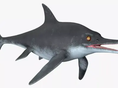 8K Realistic Ichthyosaurus Low-poly 3D model