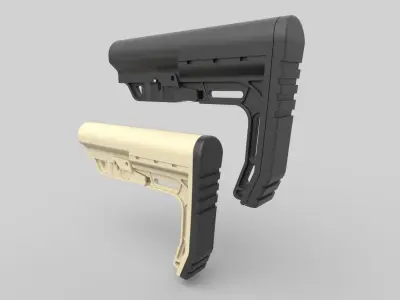 Mission first minimalist stock Low-poly 3D model