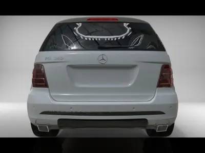 MercedesML mercedes suv in studio Free 3D model