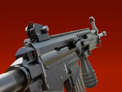 Rifle K2C1 Low-poly 3D model