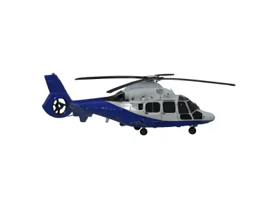 Helicopter 3D model perfect for games Low-poly 3D model