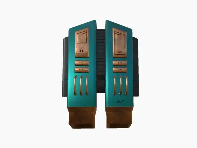Jetpack F10 Blue Bronze - SciFi Character Design Low-poly 3D model