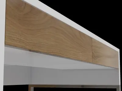 Modern Industrial Writing Desk 3D model