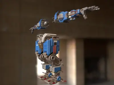 Robot Prime Low-poly 3D model