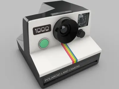Vintage Polaroid Camera 3D model