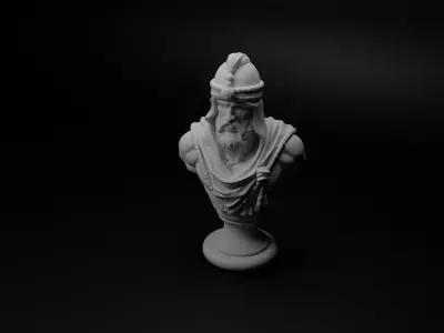 Desert Warrior Bust Chess 3D print model purchase