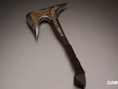 Ultra-Realistic High-Poly Leviathan Axe - Cinematic 3D Asset 3D model