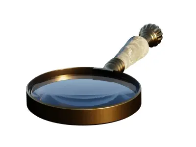 Antique Magnifying Glass 3D model