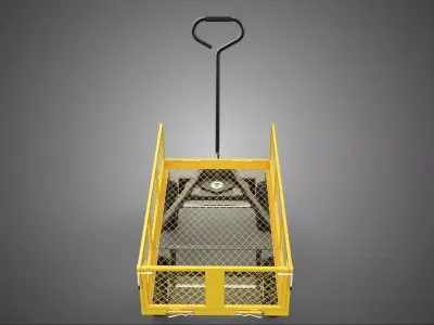MESH BED STEEL GARDEN CART FOLDING UTILITY WAGON REMOVABLE SIDES 3D model