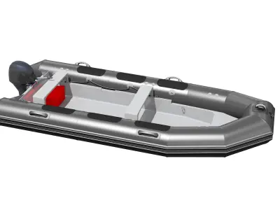RHIB WORK BOAT 3D model