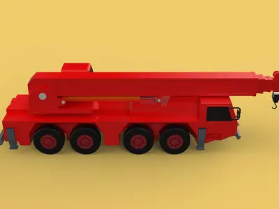 ALL-TERRAIN TELESCOPIC MOBILE CRANE CRAWLER LIFTING JIB TRUCK 3D model
