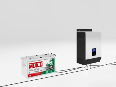 solar powered furnace system 3D model