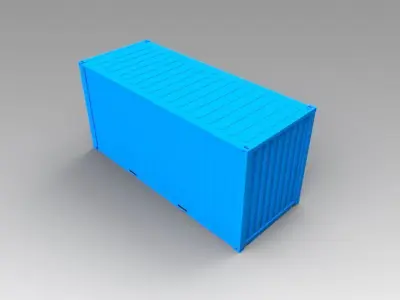 Container Ruined 20ft 3D model