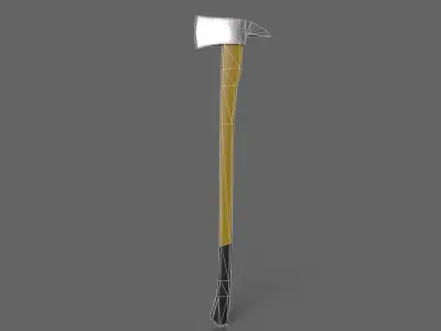 PBR Fire Axe V2e Low-poly 3D model