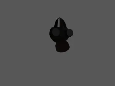 Gas mask rusted Low-poly 3D model