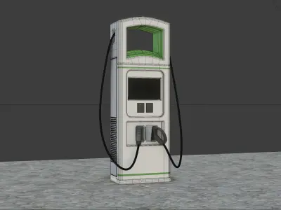 EV charging station 3D model