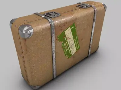 Vintage Old Suitcase 3D model