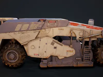 Wirtgen 200 Game Ready PBR Vehicle Low-poly 3D model