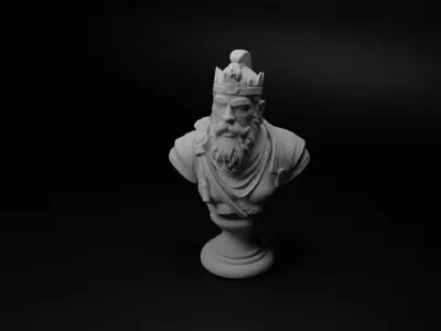 Scandinavian Sea Warrior Bust Chess 3D print model