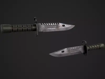 Military knife Low-poly 3D model purchase