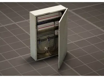 Industrial Circuit Breaker Electrical Fuse Box 3D model