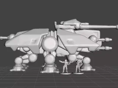 6MM SCALE AT-TE WALKER MINIATURE MODEL FOR SCIFI GAMES EPIC 3D print model