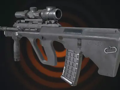 Modern Bullpup Assault Rifle 3D model