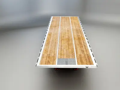 Flatbed Semi-Truck Trailer  purchase 3D model