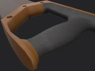Hand saw 3D model Low-poly 3D model
