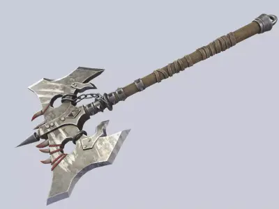 Orc axe Low-poly 3D model