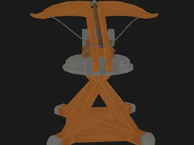 LowPoly Tower Defence Weapons Hand Painting Textures Free low-poly 3D model