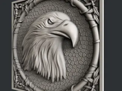 3d STL models for CNC eagle 3D model