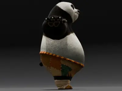 Panda Rigged 3D Model  Low-poly 3D model