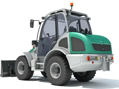 Wheel loader 3D model from CGTrader - Textured