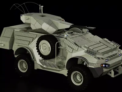 Armored Personnel Carrier Design 3D model