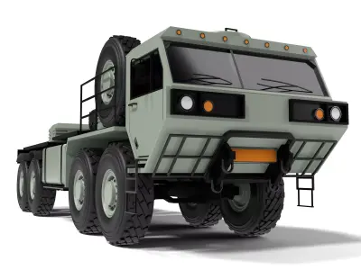 MIM 104 Patriot Air Defense Missile System HEMTT Truck 3D model