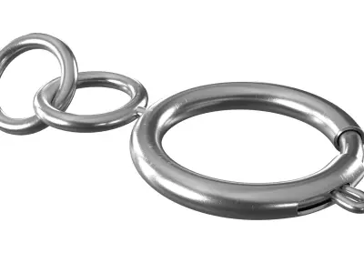 Spring Ring Trigger Hook PBR Low-poly 3D model