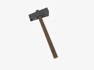 Hammer Low-poly 3D model 4