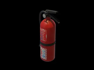 Fire Extinguisher Low-poly 3D model 7