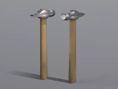 hammer 3d lowpoly Low-poly 3D model