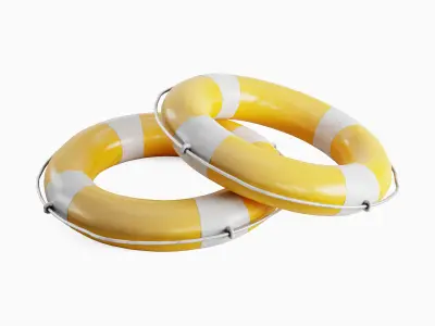 Lifebuoy 03  Low-poly 3D model