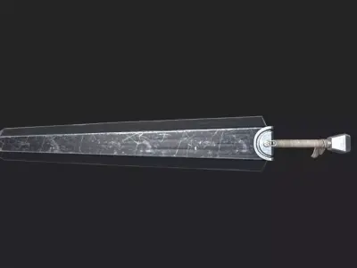 Berserk - Dragon Slayer Sword - Asset Fan Model Art Free low-poly 3D model