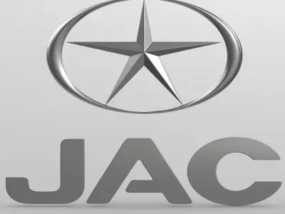 jac logo 3D model by 3dlogoman
