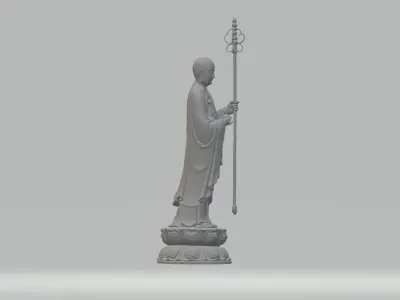 Ksitigarbha Bodhisattva Buddha Statue 3D print model order