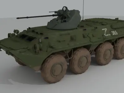 BTR-82 Soviet-Russian APC 3D model