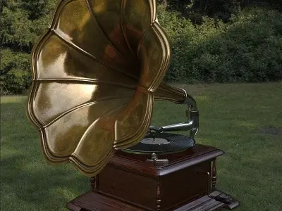 Gramophone 3D model 3D model