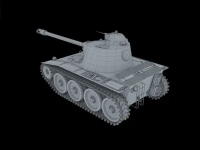 T71 Tank Low-poly 3D model