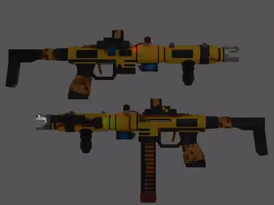 9mm SMG gun 3d Blender Model 3D model