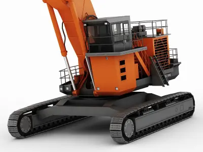 Hitachi EX1900 Low-poly 3D model