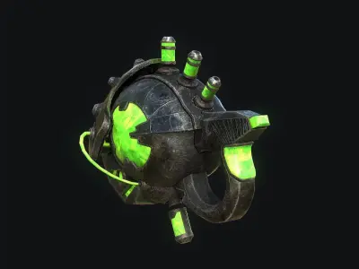 Sci-Fi Poison Gun Low-poly 3D model
